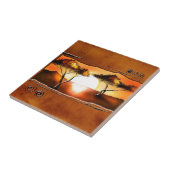 Afrika retro  geschenken 12 tegeltje (Zijkant)