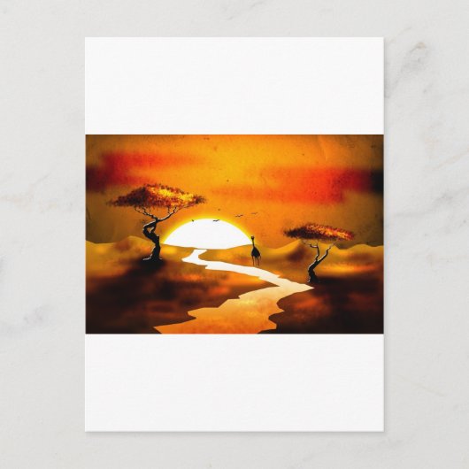 Afrika retro geschenken 13 briefkaart (Voorkant)