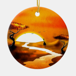 Afrika retro geschenken 13 keramisch ornament