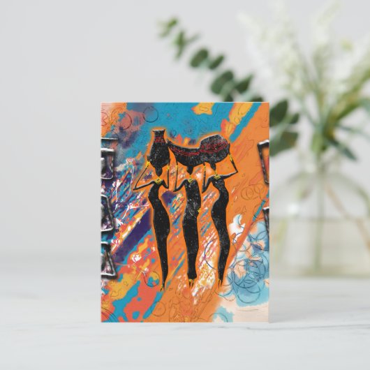 Afrika retro  geschenken AF102 Briefkaart (Staand voorkant)