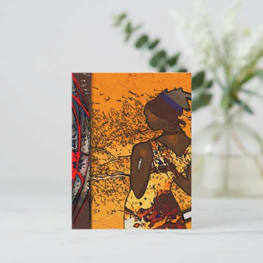 Afrika retro  geschenken AF107 Briefkaart (Staand voorkant)