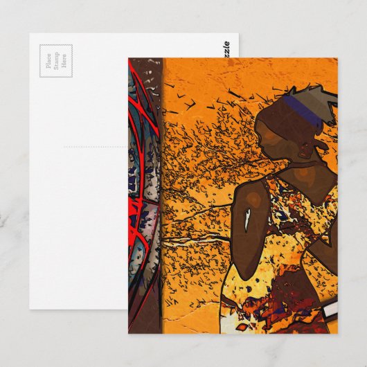 Afrika retro  geschenken AF107 Briefkaart (Voorkant / Achterkant)