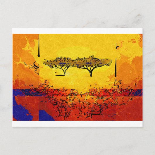 Afrika retro geschenken briefkaart (Voorkant)