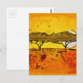 Afrika retro  geschenken briefkaart (Voorkant / Achterkant)