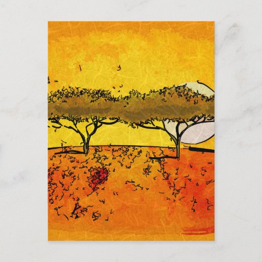 Afrika retro  geschenken briefkaart (Voorkant)