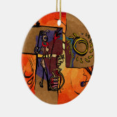 Afrika retro geschenken keramisch ornament (Rechts)