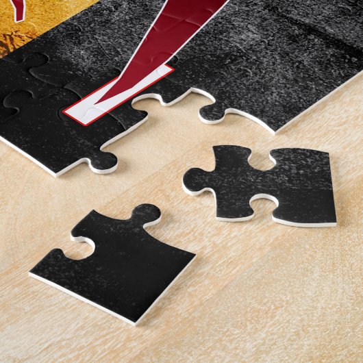 Afrika retro geschenken legpuzzel (Zijkant)