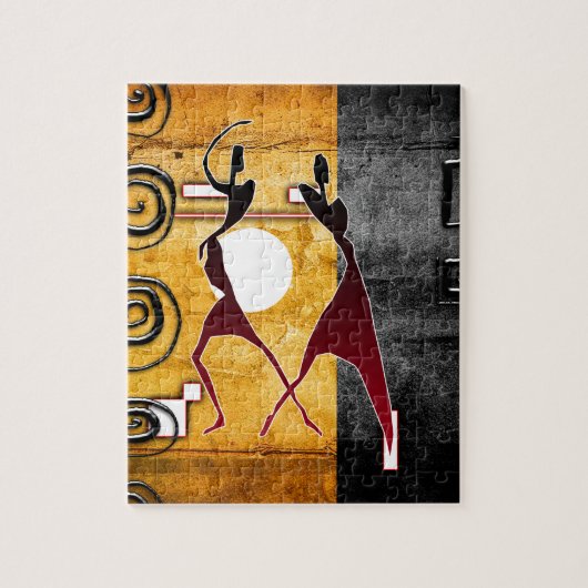 Afrika retro  geschenken legpuzzel (Verticaal)