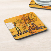Afrika retro  geschenken onderzetter (Linkerzijde)