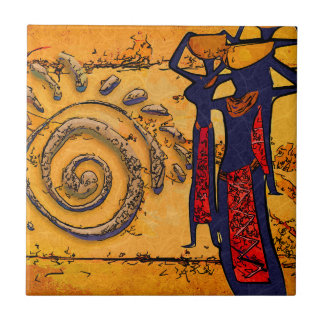 Afrika retro geschenken tegeltje