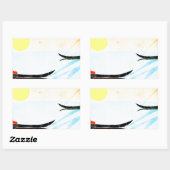 Afrika retro stijl geschenken 25 rechthoekige sticker (Vel)