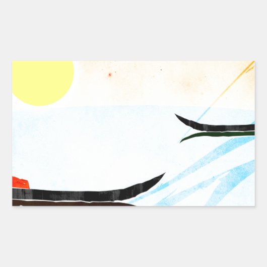 Afrika retro stijl geschenken 25 rechthoekige sticker (Voorkant)