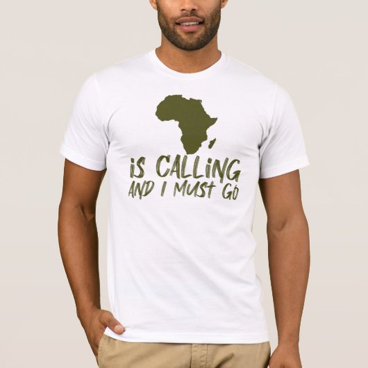 Afrika roept en ik moet gaan Grafisch T-shirt (Voorkant)
