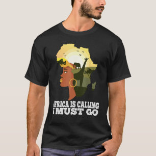 Afrika roept het Afrikaanse continent in kaart T-shirt