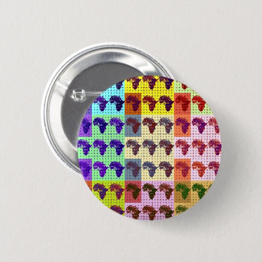 Afrika Ronde Button 5,7 Cm (Voorkant /achterkant)