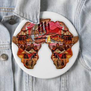 Afrika Ronde Button 6,0 Cm