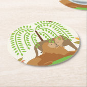 Afrika Ronde Kartonnen Onderzetter (Gebogen)