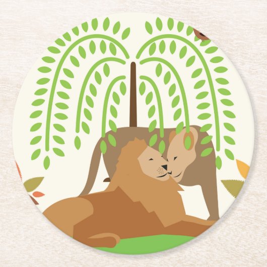 Afrika Ronde Kartonnen Onderzetter (Voorkant)