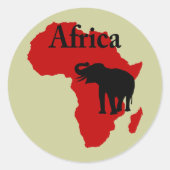 Afrika Ronde Sticker (Voorkant)