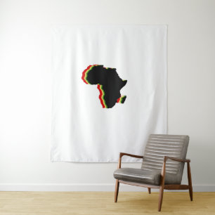 "Afrika" - Rood, goud en groen Wandkleed