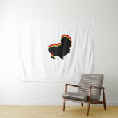 "Afrika" - Rood, goud en groen Wandkleed (In Situ (horizontaal))