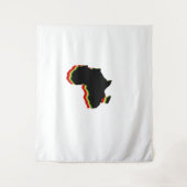 "Afrika" - Rood, goud en groen Wandkleed (Voorkant)