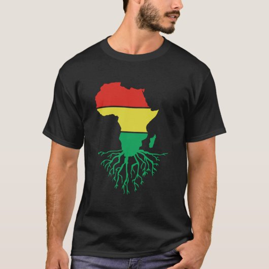 Afrika Roots Afrocentrisch Zwarte Geschiedenis Afr T-shirt (Voorkant)