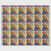 afrika rosie de riveter cadeaupapier (Vlak)