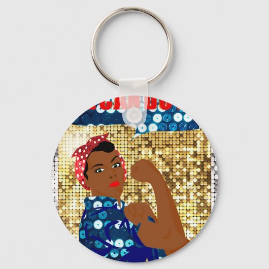 afrika rosie de riveter sleutelhanger (Voorkant)