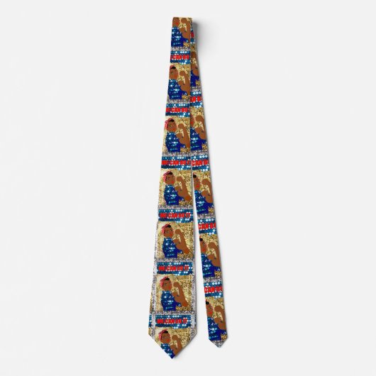 afrika rosie de riveter stropdas (Voorkant)