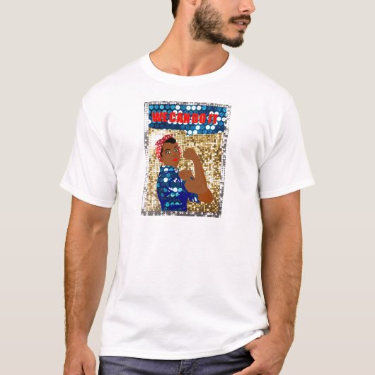 afrika rosie de riveter t-shirt (Voorkant)