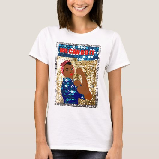 afrika rosie de riveter t-shirt (Voorkant)