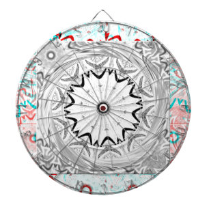 Afrika Roze Cyaan geometrie Dartbord