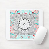 Afrika Roze Cyan geometrie Muismat (Met muis)