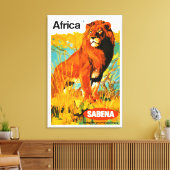Afrika ~ Sabena Canvas Afdruk (Insitu (Woonkamer))