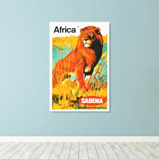 Afrika ~ Sabena Canvas Afdruk (Insitu (Houten vloer))
