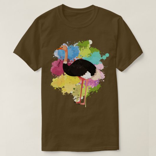 Afrika Safari Bird Ostrich T-shirt (Design voorkant)