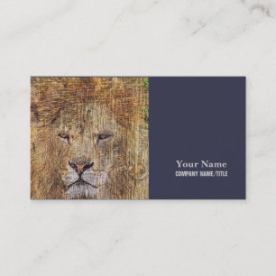 Afrika safari dieren in het wild majestueuze leeuw visitekaartje