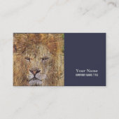 Afrika safari dieren in het wild majestueuze leeuw visitekaartje (Voorkant)