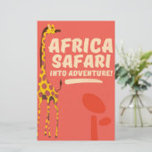 Afrika Safari In Aventura! Briefpapier (Staand voorkant)