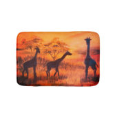 Afrika Safari Steppe Giraffen Badvorleger Badmat (Voorkant)