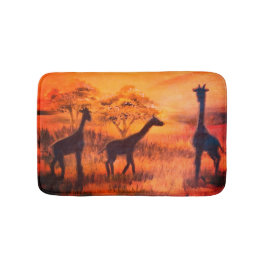 Afrika Safari Steppe Giraffen Badvorleger Badmat