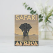 Afrika Safari vintage reisposter Briefkaart (Staand voorkant)