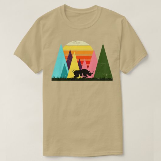 Afrika Savanna Zoo Keeper Safari Gift Rhino T-shirt (Design voorkant)