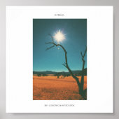 Afrika Savannah Grass Tree Uitzicht Panorama Poste Poster (Voorkant)