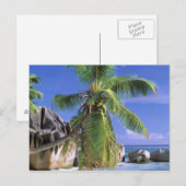 Afrika, Seychellen, La Digue-eiland. Graniet 2 Briefkaart (Voorkant / Achterkant)