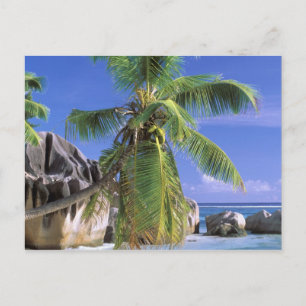 Afrika, Seychellen, La Digue-eiland. Graniet 2 Briefkaart