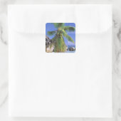 Afrika, Seychellen, La Digue-eiland. Graniet 2 Vierkante Sticker (Tas)