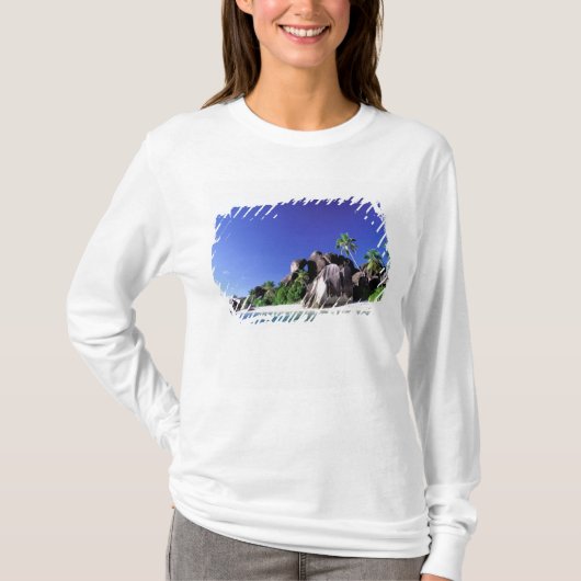 Afrika, Seychellen, La Digue eiland. Graniet 3 T-shirt (Voorkant)