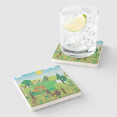 Afrika Stenen Onderzetter (Zijkant)